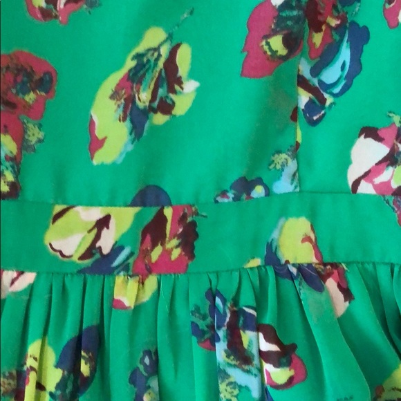 Green Floral Print Summer Dress - Picture 6 of 7